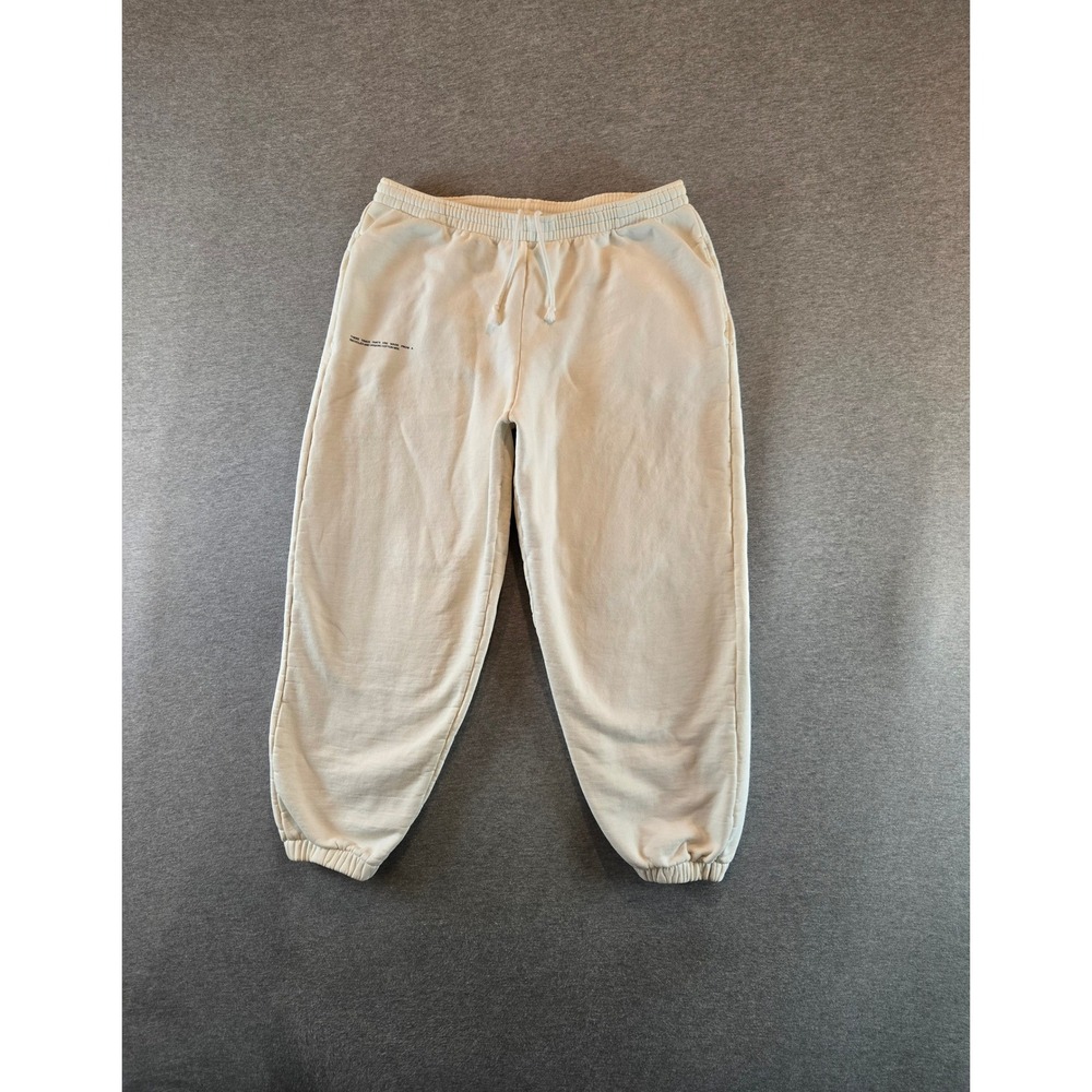 PANGAIA Midweight Joggers Womens 2XL Soft Void Cream Organic Cotton Portugal